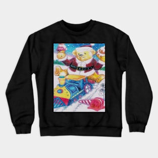 Teddy Santa's Snack Train Crewneck Sweatshirt